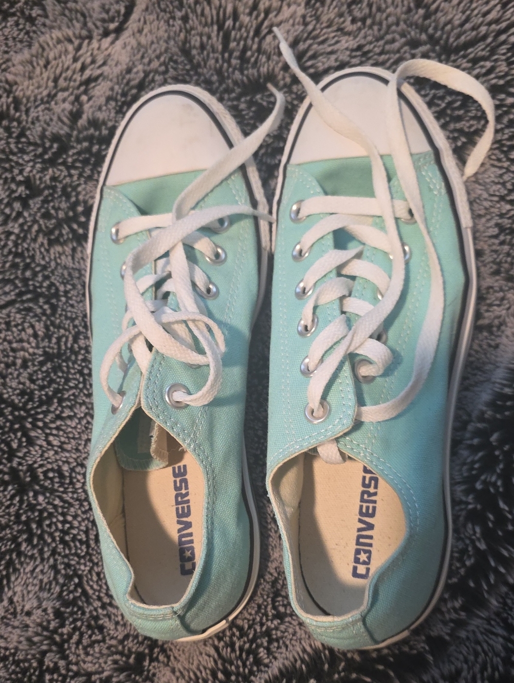Converse Women's Low Top Canvas Sneakers in Aqua